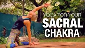 Class thumbnail: Yoga for Your Sacral Chakra, woman in a kneeling backbend